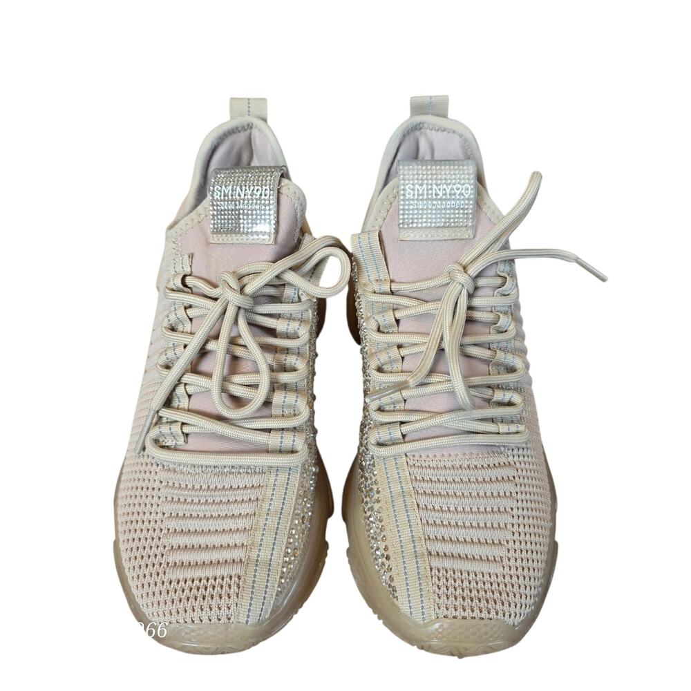 Steve Madden Maxima Rhinestone Chunky Sneakers Tan Blush 8
